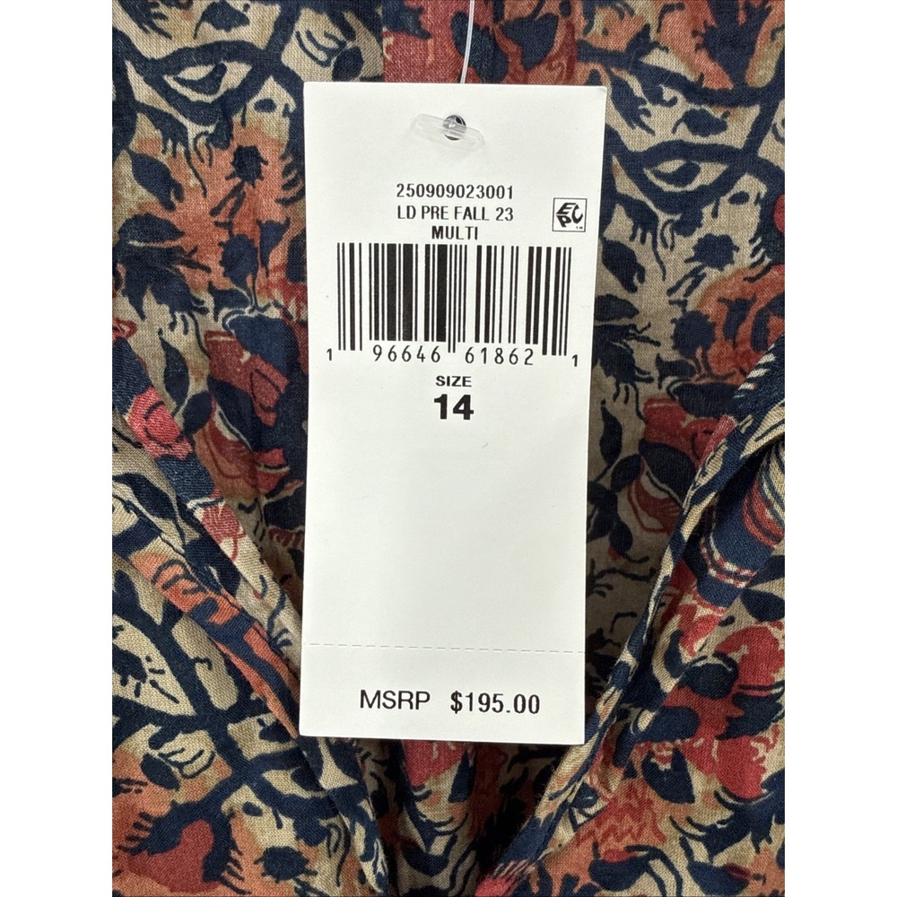 Lauren Ralph Lauren Womens Pre Fall Floral Drop Waist Dress Size 14 Boho Comfort - Picture 7 of 10